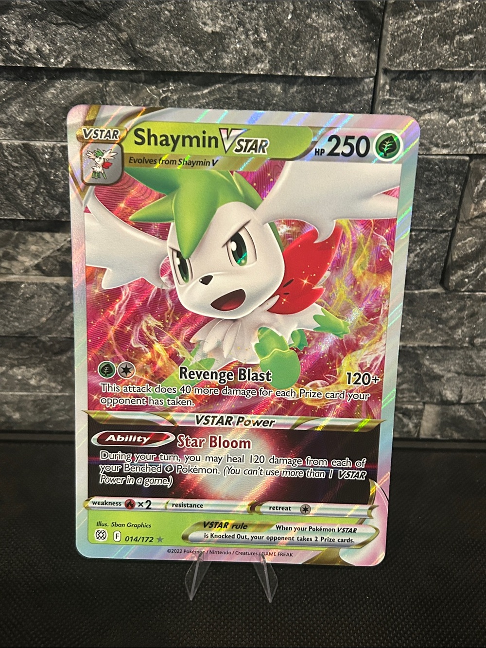 Pokemon Shaymin VSTAR Holo 014/172 Promo JUMBO Card from Brilliant Stars M/NM